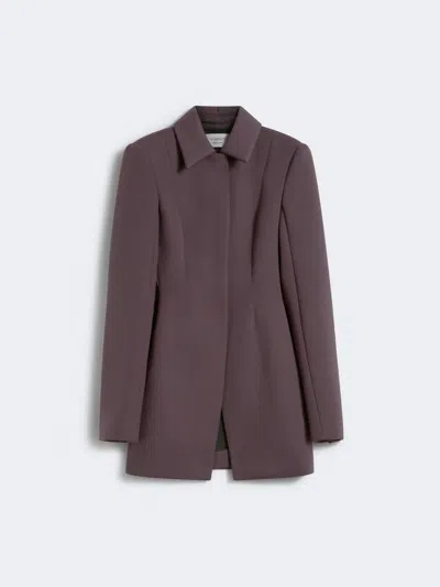 Max Mara Fitted Wool Jacket In Brown