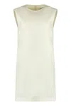 Max Mara Sleeveless Dress In Smooth White Fabric