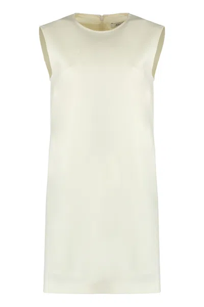 Max Mara Elegant Wool Dress With Straight Cut In Green