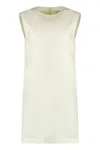 Max Mara Sleeveless Dress In Smooth White Fabric In Cream