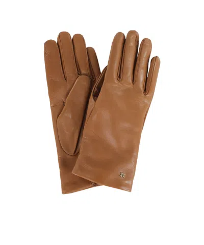 Max Mara Five Finger Gloves In Brown