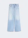 Max Mara Five-pocket Flared Denim Trousers In Blue