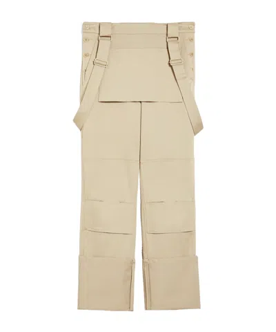 Max Mara Flanging Details Casual Pants In Nude