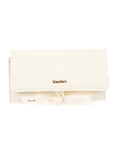 Pre-owned Max Mara Flap Cosmetic Bag W/tags In Neutral