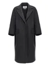 Max Mara Flap-pockets Coat In Black
