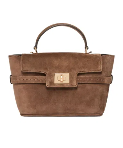 Max Mara Flap Shoulder Bag In Brown