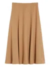 Max Mara Flare Camel Skirt In Neutral