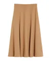 Max Mara Womens Camel Geneve A-line Wool Midi Skirt In Brown