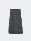 Max Mara Flared Alpaca-blend Skirt In Gray