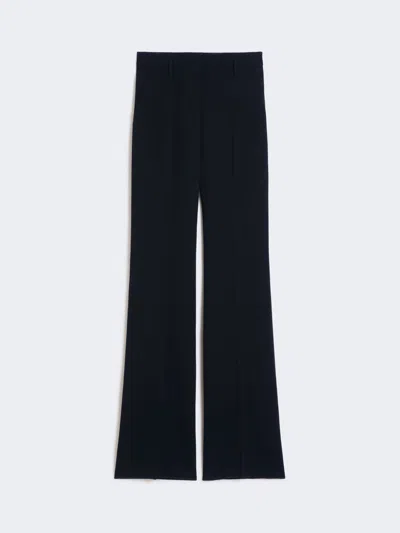 Max Mara Flared Cady Trousers In Blue