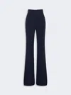 Max Mara Studio-inspired High-waist Flared Trousers With Pressed Pleats In Black