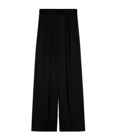Max Mara Flared Camel Trousers In Black