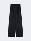 Max Mara Wool-blend Wide-leg Trousers In Blue