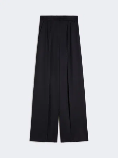 Max Mara Flared Camel Trousers In Blue