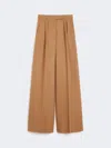 Max Mara Flared Camel Trousers In Brown