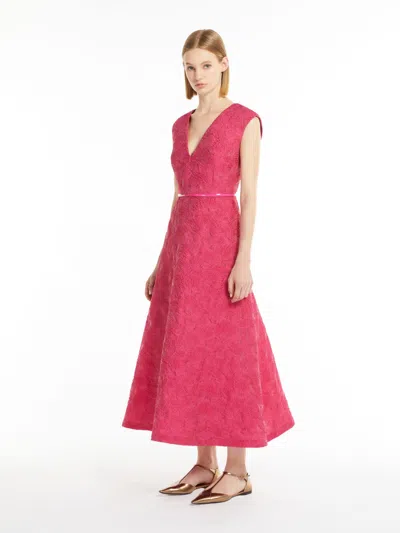 Max Mara Valdese Belted Midi Dress In Pink