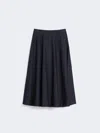 Max Mara Flared Denim Skirt In Blue