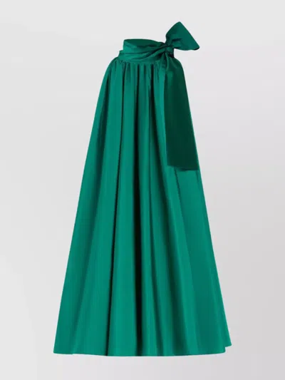 MAX MARA FLARED HALTER NECK DRESS WITH PLEATED DESIGN