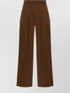 Max Mara Pantalone Dalla Gamba Ampia Axe1234 In Cammello Donna