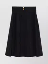 Max Mara Flared High-waisted A-line Skirt Button Belt
