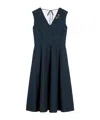 Max Mara Crystal Brooch Jacquard Midi Dress In Multi