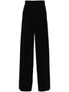 Max Mara High Waist Wide Leg Trousers In Black