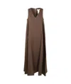 Max Mara Simeon Linen Sleevesless Dress Clothing In Brown