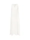Max Mara Flared Linen Dress Simeone In White