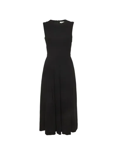 Pre-owned Max Mara Flared Maxi Dress In Black