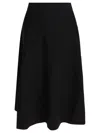 Max Mara Carnet Silk Satin Midi Skirt In Black
