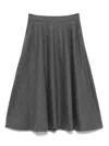 Max Mara Flared Midi Skirt In Gray