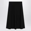 Max Mara Flared Skirt Smooth Texture Design In Black
