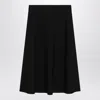 Max Mara Flared Skirt Smooth Texture Design In Black
