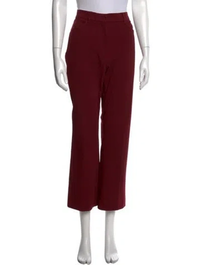 Pre-owned Max Mara Flared Pants In Burgundy
