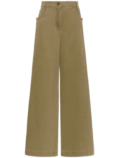 Max Mara Flared Pants  In Green