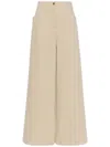 Max Mara Flared Pants In Neutral