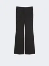 Max Mara Flared Pinstripe Wool Trousers In Black
