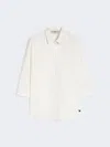 Max Mara Flared Poplin Shirt In White