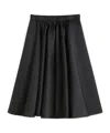 Max Mara A-line Gathered Skirt In Black
