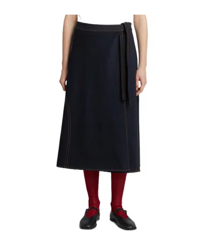 Max Mara Flared Skirt In Black