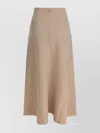 Max Mara Flared Skirt Made From Wool And Cashmere In Brown