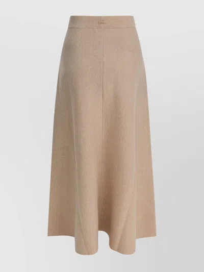 Max Mara Flared Skirt Made From Wool And Cashmere In Brown