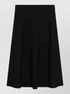 Max Mara Flared Skirt Smooth Texture Design In Black