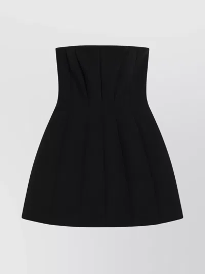 MAX MARA FLARED STRAPLESS SKIRT PLEATED