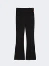 Max Mara Flared Stretch Viscose Trousers In Black