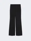 Max Mara Flared Stretch Wool Trousers In Black