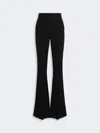 Max Mara Flared Stretch Wool Trousers In Black