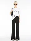 Max Mara Flared Stretch Wool Trousers In Black
