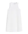 Max Mara Flared Technical Mesh Dress In White