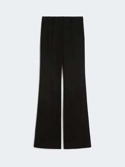Max Mara Flared Trousers In A Viscose Blend In Black